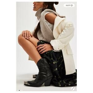 NWOT NEW Free People Brayden Black Western Boots